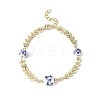 Leaf Brass Brass Handmade Cobs Link Chains Bracelets BJEW-JB12818-2