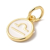 Real 18K Gold Plated Brass Enamel Charms KK-L216-001G-K02-2