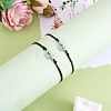 2Pc 2 Style 430 Stainless Steel Knot Heart Link Bracelets Set JB718A-5