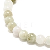Natural Jadeite Round Beaded Stretch Bracelet BJEW-JB07572-01-5