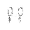 S925 Sterling Silver Geometric Triangle Hoop Earrings for Unisex RI4455-2-2