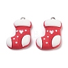 Christmas Theme Opaque Resin Pendants RESI-N039-105-2
