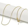 201 Stainless Steel Round Snake Chain Necklaces NJEW-H042-04G-01-1