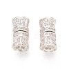 925 Sterling Silver & Clear Cubic Zirconia Screw Clasps STER-T008-78S-1