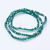Electroplate Glass Beads Strands EGLA-F121-HR-A01-2