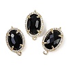 Natural Obsidian Faceted Oval Links G-B126-07G-03-1