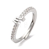 Rack Plating Brass Clear Cubic Zirconia Constellation Adjustable Rings for Women RJEW-S407-08P-03-1