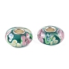 Lampwork & Brass Core European Beads LAMP-P019-01P-33-1