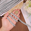 Rectangle Plastic Beaded Trimming DIY-WH0656-36A-3
