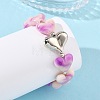 Acrylic Heart Beaded Stretch Bracelets for Kid BJEW-JB14277-2