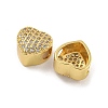 Rack Plating Brass Micro Pave Cubic Zirconia European Beads KK-G513-43G-2