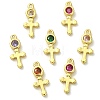 30Pcs Brass Micro Pave Cubic Zirconia Pendants ZIRC-CJ0001-20-1