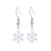 Snowflake Alloy Enamel Dangle Earrings FS-WGD9918-17-1