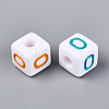 Opaque Acrylic European Large Hole Beads SACR-N020-01A-01-3