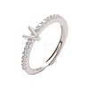 S925 Sterling Silver Adjustable Letter Rings for Women RJEW-M068-01P-V-2