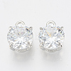 Alloy Cubic Zirconia Charms X-ZIRC-Q017-018P-1