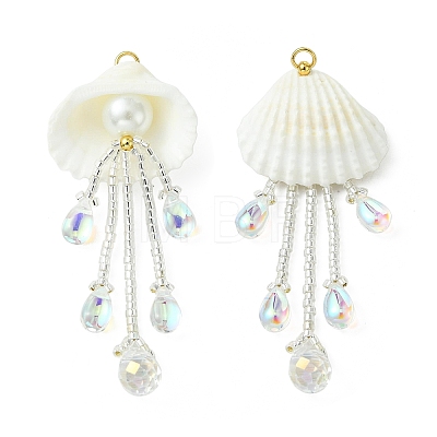 Natural Shell Big Pendants PALLOY-MZ01363-03-1