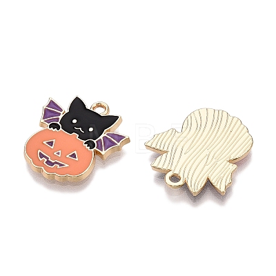 Halloween Theme Rack Plating Alloy Enamel Pendants ENAM-N056-362-1