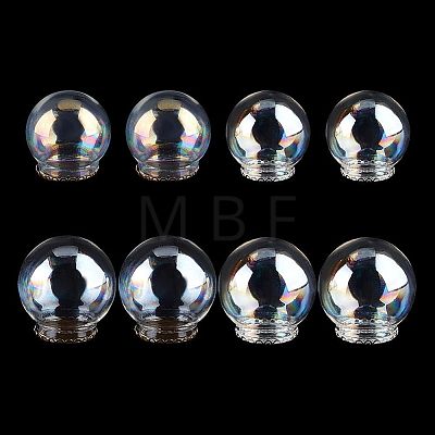  8Pcs 4 Style Round Iridescent Glass Dome Cover FIND-NB0004-55-1