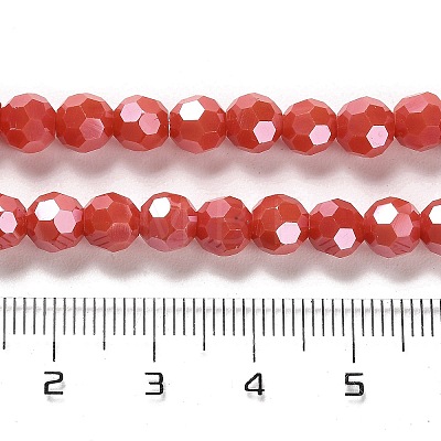 Electroplate Opaque Glass Beads Strands EGLA-A035-P6mm-A03-1