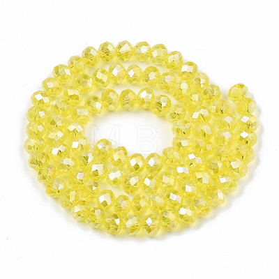 Electroplate Glass Beads Strands EGLA-A034-T6mm-B21-1