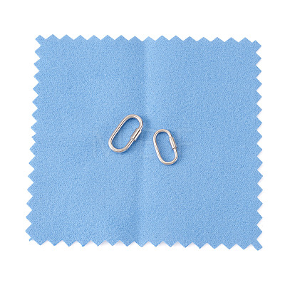 2Pcs 925 Sterling Silver Locking Carabiner Clasps STER-TA0001-56D-1