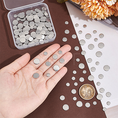 Unicraftale 150Pcs 3 Style 304 Stainless Steel Stamping Blank Tag Cabochons STAS-UN0055-70-1
