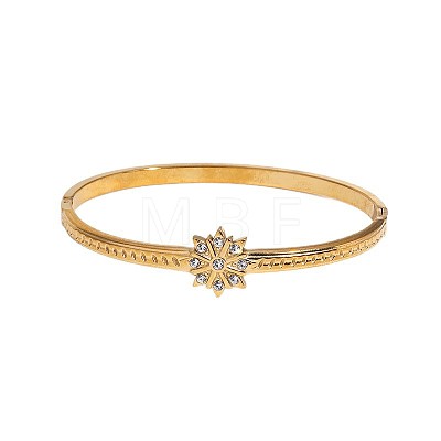 304 Stainless Steel Rhinestone Hinged Bangles for Women FS-WG7AFBC-02-1