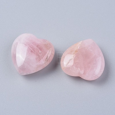 Natural Rose Quartz/White Jade Heart Love Stone G-L533-24-1