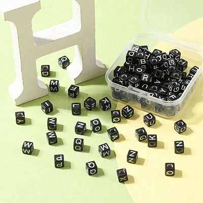 100Pcs Opaque Acrylic Beads SACR-YW0001-55-1