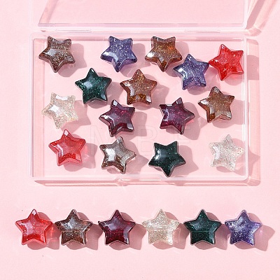 21Pcs 7 Colors Transparent Acrylic Beads OACR-FS0001-95-1