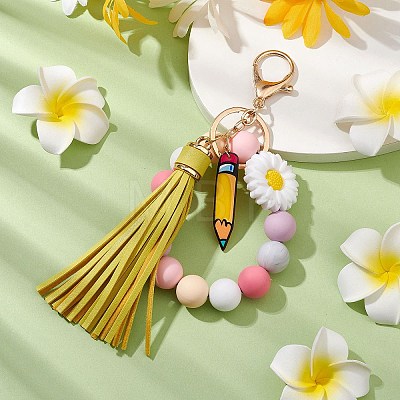 Silicone Beads Keychain KEYC-JKC00904-1