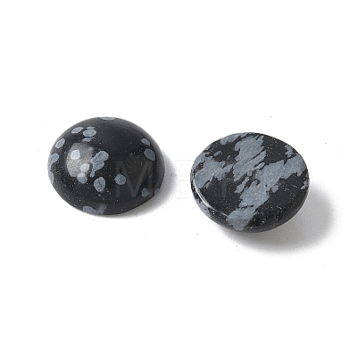 Natural Snowflake Obsidian Cabochons G-Z075-06E-1