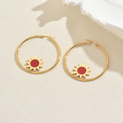 Stainless Steel Hoop Earrings CL1326-2-1