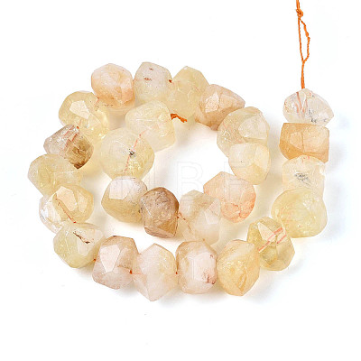 Natural Citrine(Heated) Beads Strands G-N347-18A-03-1