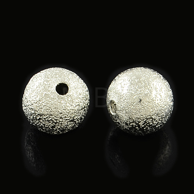 Brass Textured Beads X-KK-R012-12mm-P-1