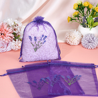 20Pcs Polyester Mesh Sachet Packing Drawstring Bgas ABAG-TA0002-20A-1