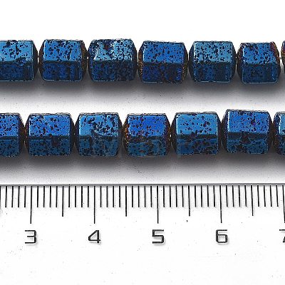 Electroplated Natural Lava Rock Beads Strands G-A251-A01-01J-1