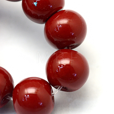 Baking Painted Pearlized Glass Pearl Round Bead Strands X-HY-Q003-6mm-35-1