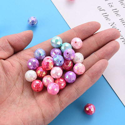 Opaque Acrylic Beads TACR-S154-10F-1