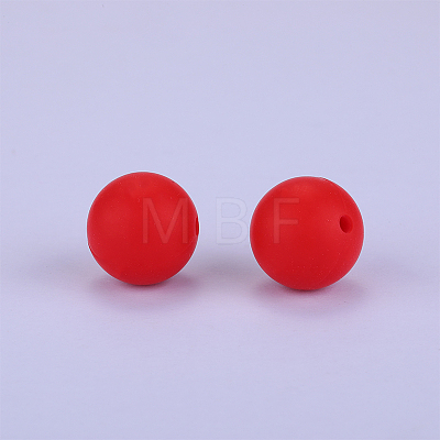 Round Silicone Focal Beads SI-JX0046A-25-1