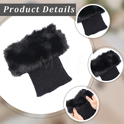 Acrylic Fiber Woolen Yarn Socks Leg Cover AJEW-WH20018-149B-1