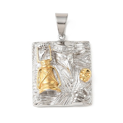 304 Stainless Steel Pendants STAS-F363-13GP-1