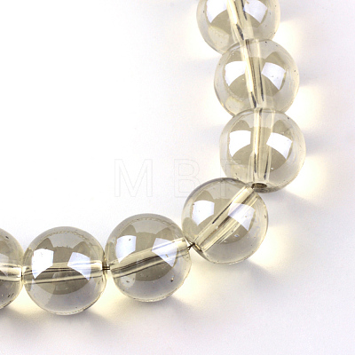 Electroplate Glass Beads Strands X-EGLA-Q062-8mm-A11-1