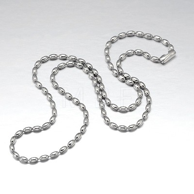 304 Stainless Steel Ball Chain Necklaces CHS-O006-C-2.4mm-1