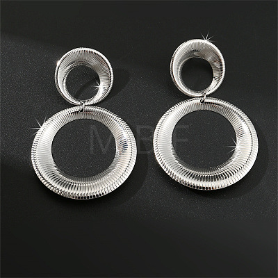 Iron Dangle Stud Earrings for Women WGA52C2-02-1