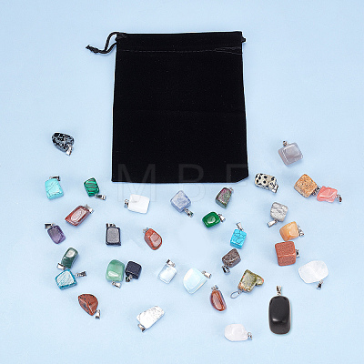 Natural & Synthetic Mixed Gemstone Pendants G-SC0001-36-1