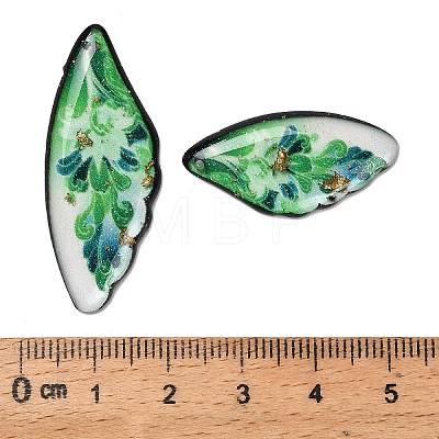 4Pcs 4 Styles Transparent Epoxy Resin Pendants RESI-B032-02B-1