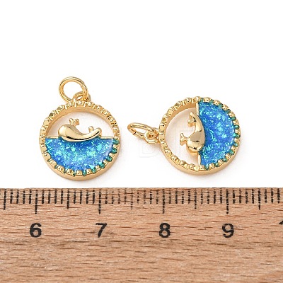 Brass Resin Pendants RE-H001-01G-02-1