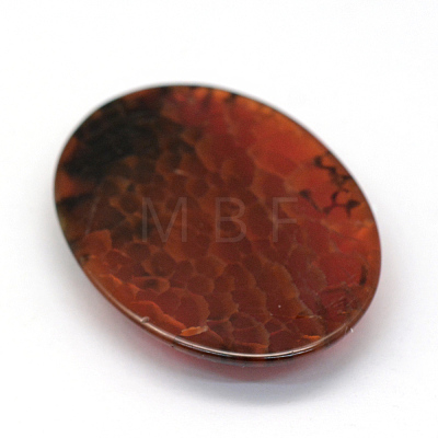 Oval Dyed Natural Crackle Agate Cabochons X-G-R349-30x40-02-1
